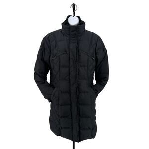 Calvin Klein Coat Jacket Black WMNS M Puffer With Set In Bib Detail Double Layer
